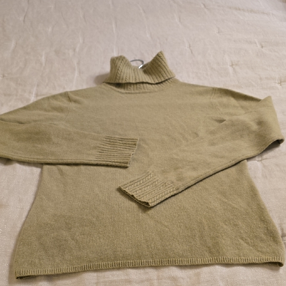 Cashmere Geneva Women's Soft Green Turtleneck Sweater - Picture 8 of 13